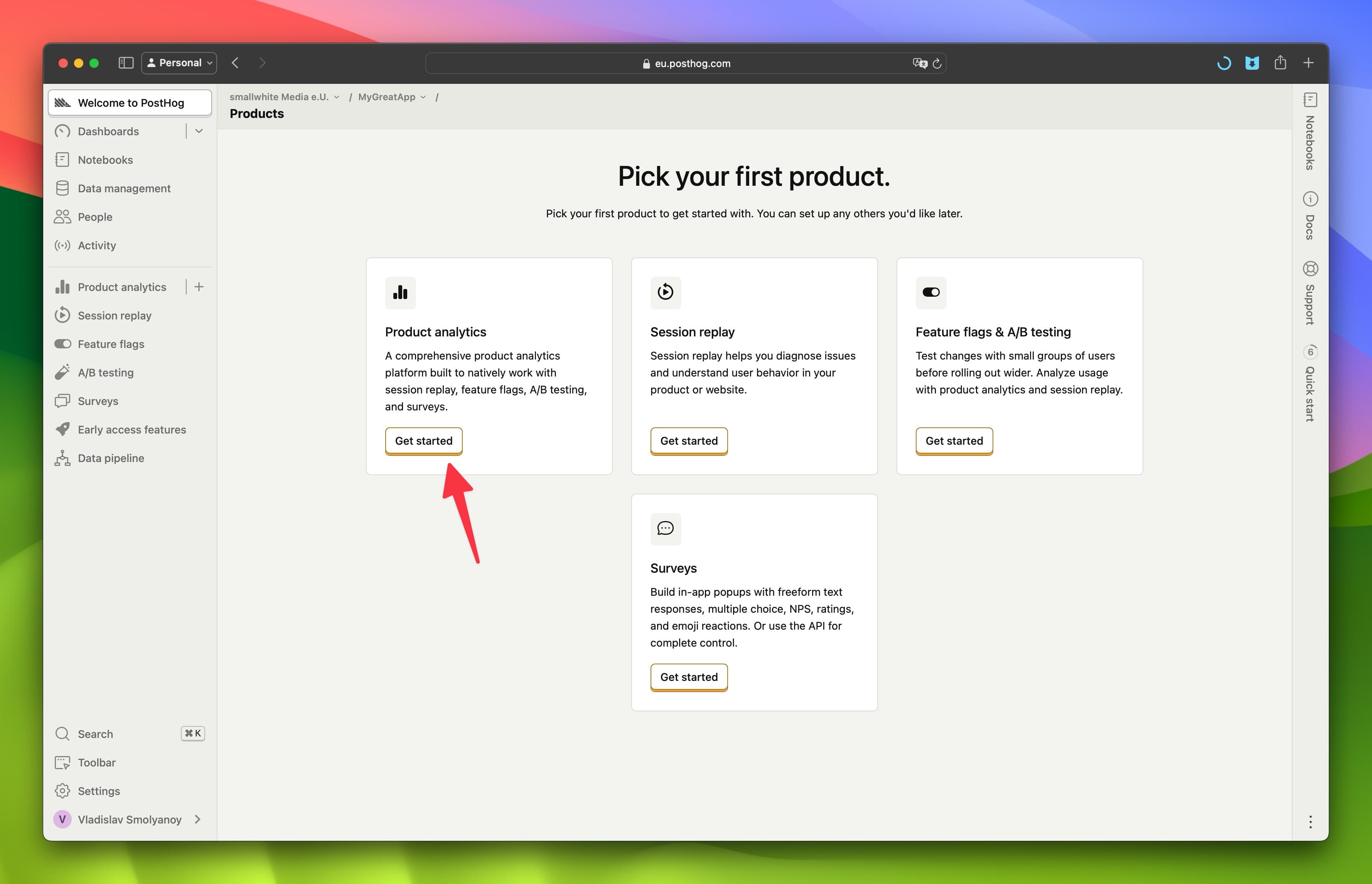 PostHog Product Selection