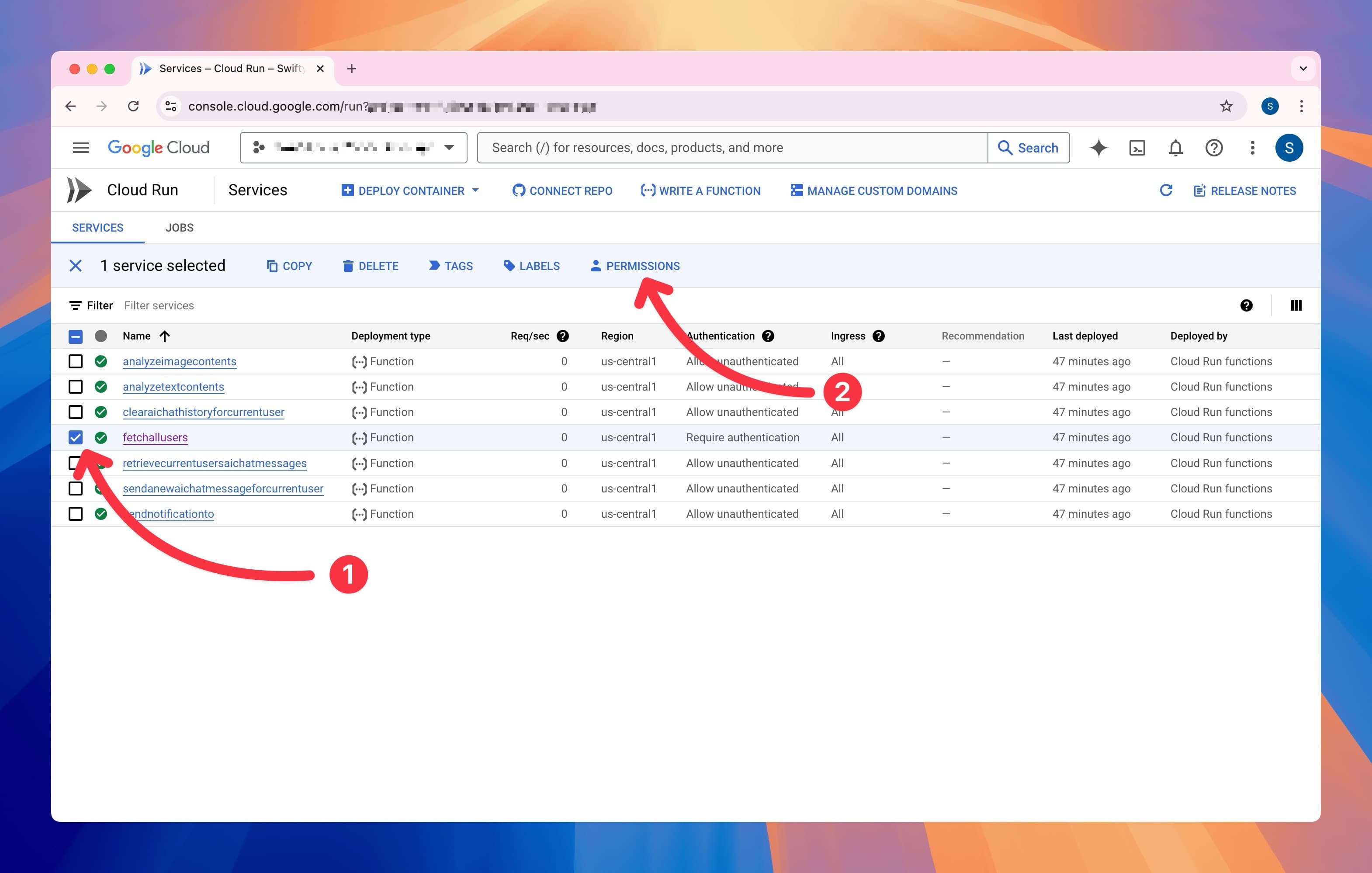 Firebase Functions Unauthenticated Error Solution Step 1