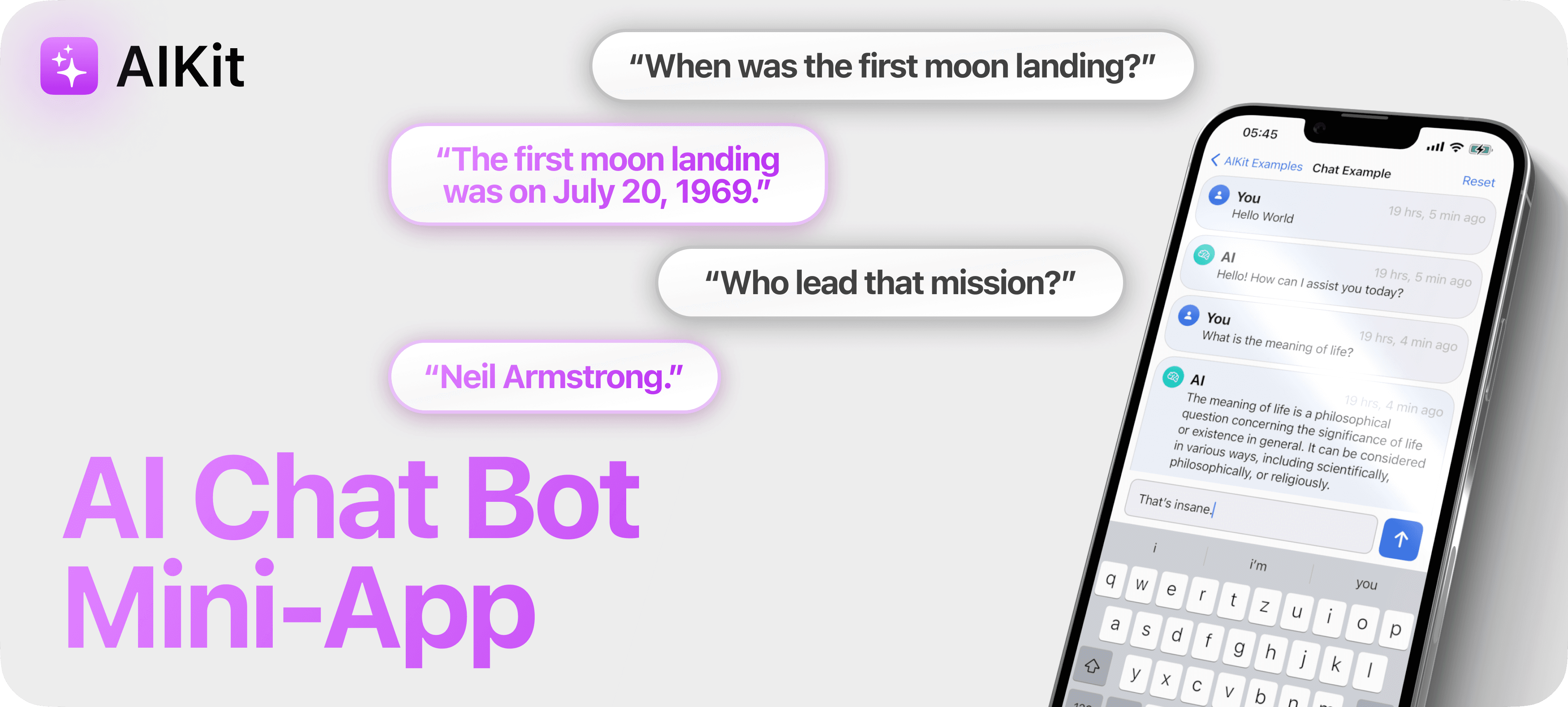 AIKit (SwiftyLaunch Module) - AI Chat Example