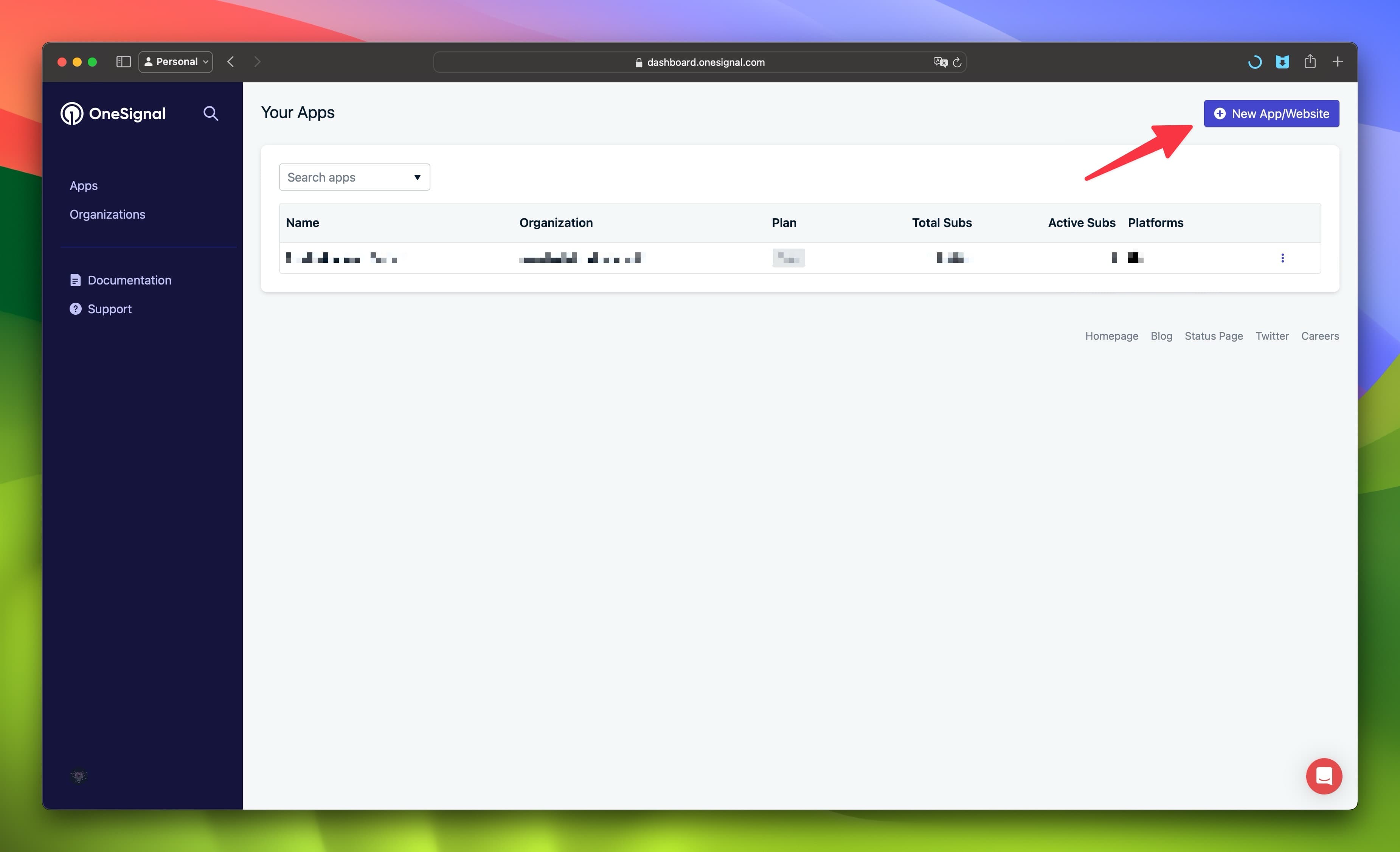 One Signal Dashboard